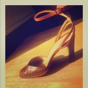 J. Crew D’orsay pumps with high ankle strap.